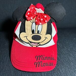 Disney Minnie‎ Mouse baseball cap, Toddler size, hook and loop closure, EUC